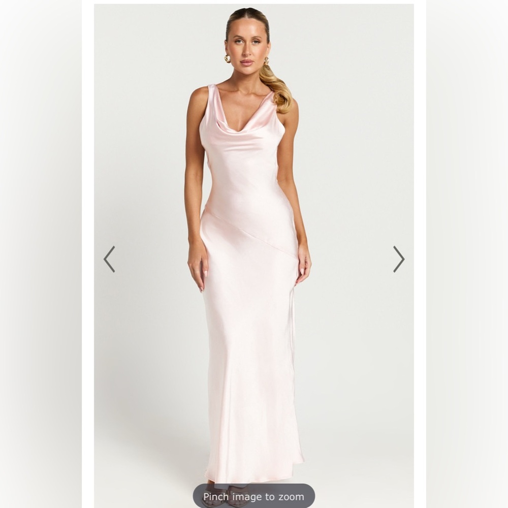 Elegant Pink Satin Dress